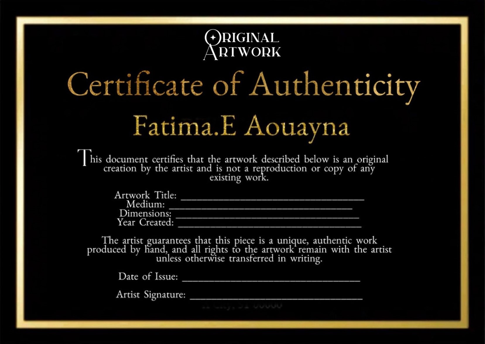 Certificate of Originality